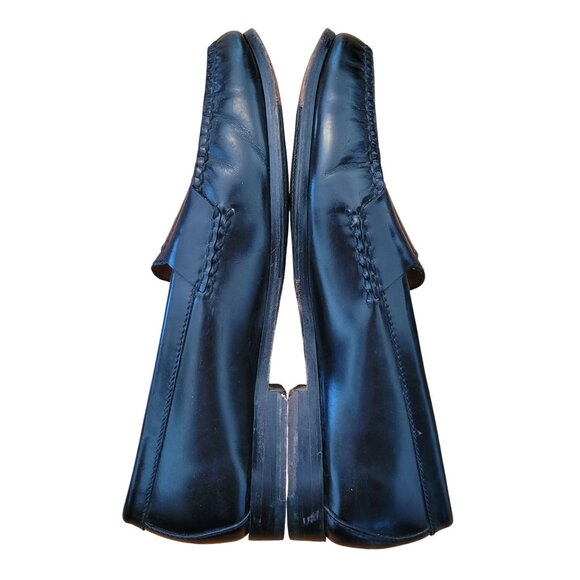 Cole Haan Black Leather Penny Loafers 9.5M Preppy Twee Academia Flat Strap - Picture 6 of 8